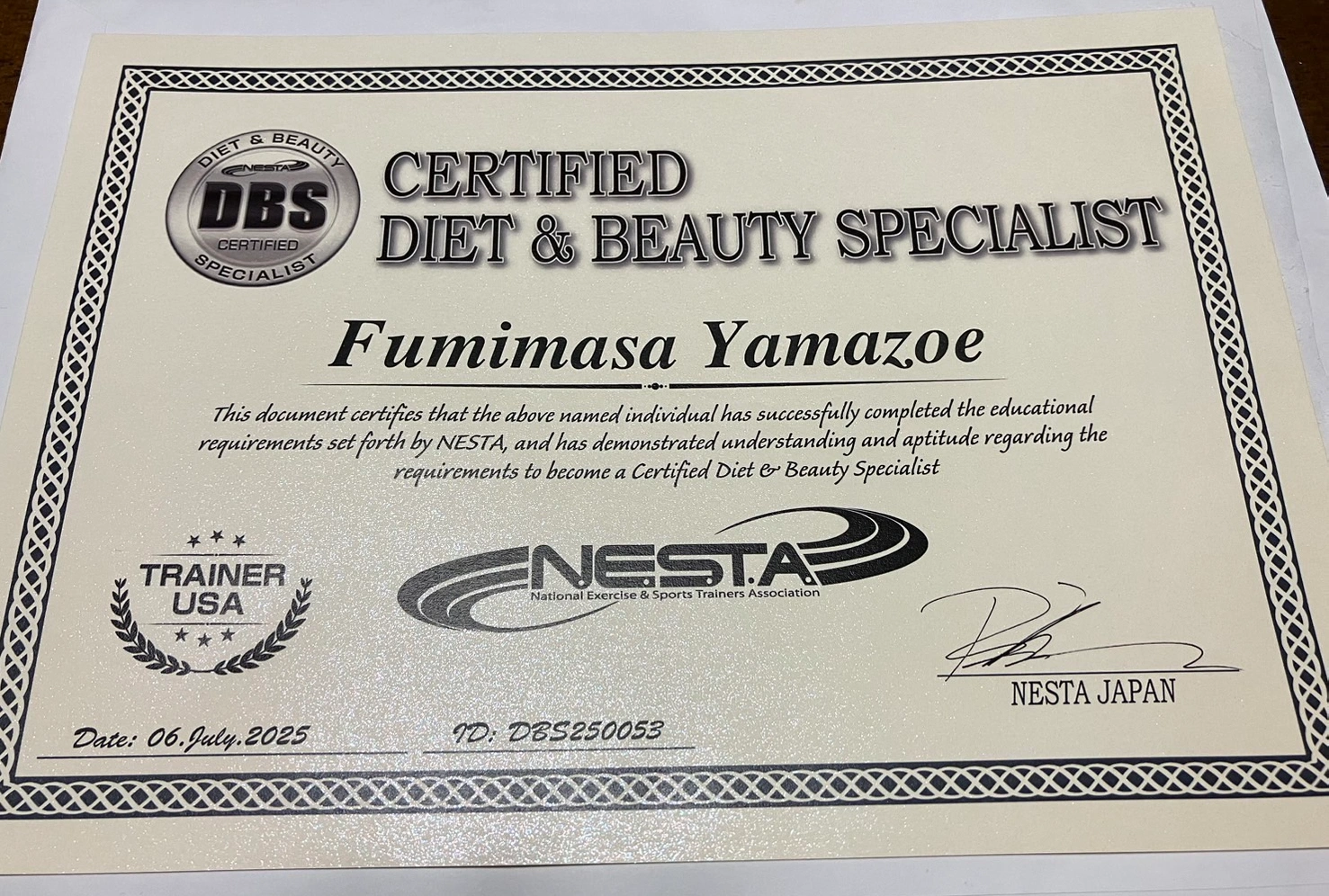 ダイエット＆ビューティースペシャリスト：山添 文雅