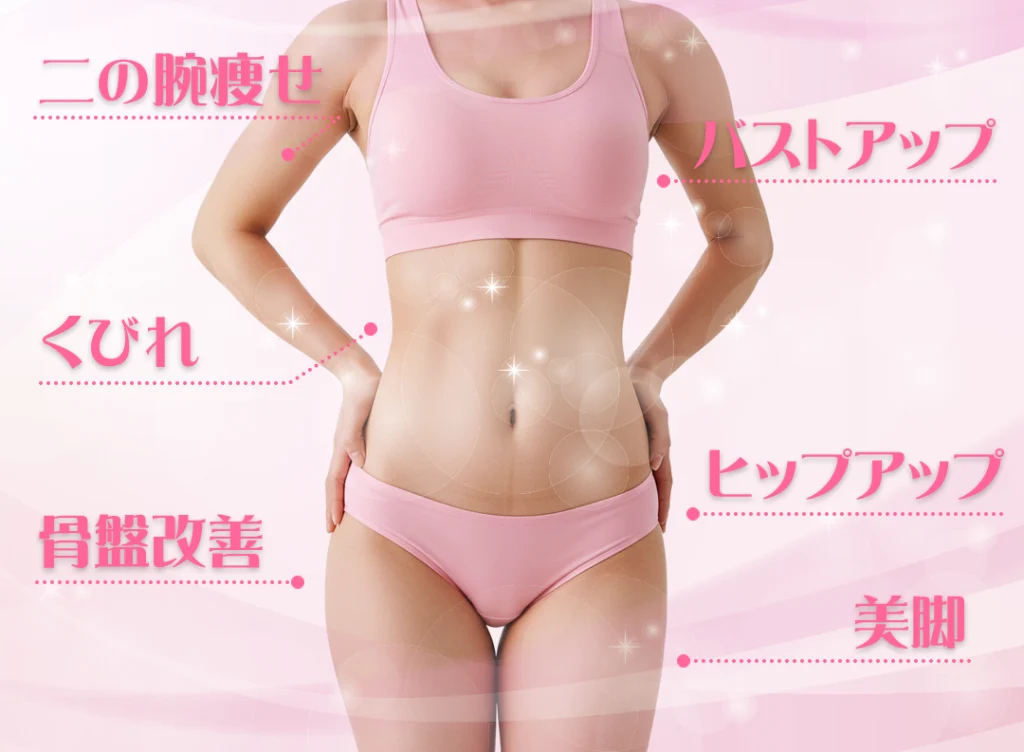 二の腕痩せ、バストアップ、くびれ、骨盤改善、美脚、ヒップアップ、利府/塩釜/多賀城パーソナルジム リアルボディ多賀城店はあなたが想う理想を叶えて、最短でデザインする為に【オーダーメイド】トレーニングを提供します。